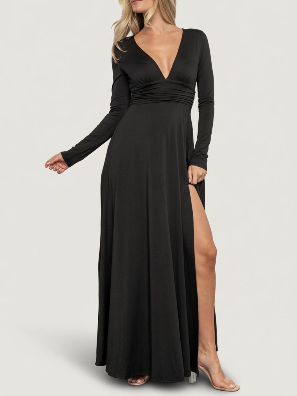 NEW Baltic Born Arianna Maxi Dress Black Size 1X Stretch Elegant Evening Formal